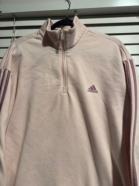 Adidas Woman Light quartz Pink Quarter-Zip Sweatshirt